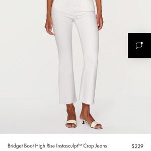 NWOT DL1961 White Cropped Boot Jeans